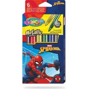 Colorino - Marvel Spider-Man Metallic маркери металик 6 цвята