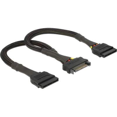 Delock SATA захранващ кабел 15 pin женски 2 x SATA 15 pin мъжки 25 cm