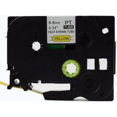 Compatible Съвместима лента с Brother HSe-621 8, 8mm x 1, 5m, черен печат / жълт фон (HSE621)