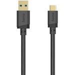 Hama Кабел USB-C - USB- А мъжко, USB 3.2 Gen 1, 0.75м, 5Gbit/s (HAMA-202005) - megamag