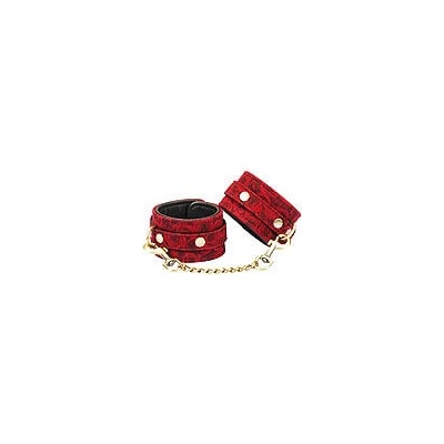 Liebe Seele Ukiyo e Luxury Handcuffs Red Rosy kožená pouta na ruce