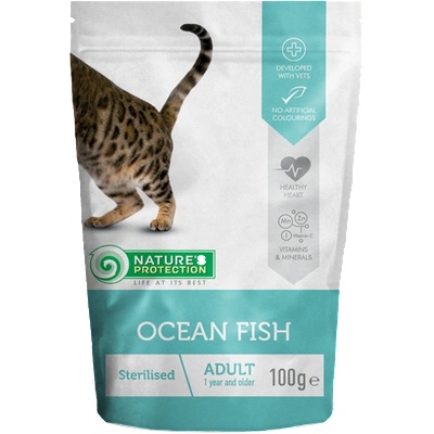 Nature's Protection Sterilised Ocean Fish пауч за кастрирани котки с океанска риба 100gr