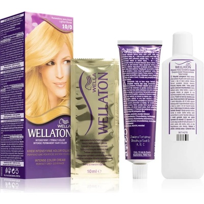 Wella Wellaton Intense перманентната боя за коса с арганово масло цвят 10/0 Lightest Blonde