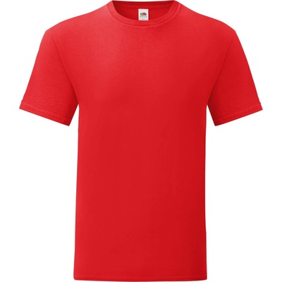 Fruit of the Loom tričko Iconic 150 T krátký rukáv pánské červené