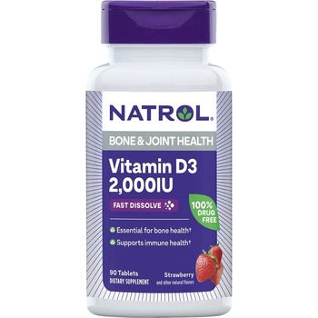 Natrol Vitamin D3 Fast Dissolve, 90 таблетки, Natrol (1333)