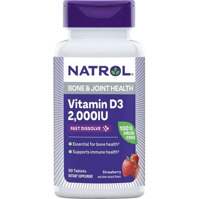 Natrol Vitamin D3 Fast Dissolve, 90 таблетки, Natrol (1333)