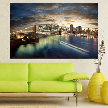 Vivid Home Картини пана Vivid Home от 1 част, Вода, Канава, 35x25 см, №0241