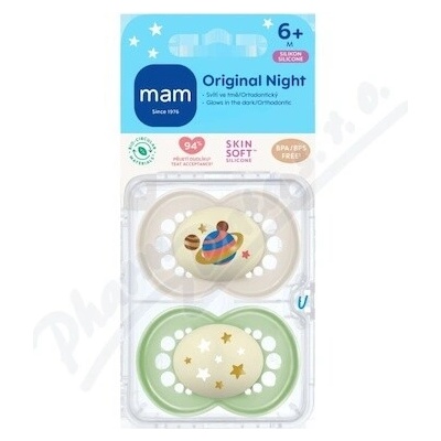 Mam Original Night cumlík Grey/ Green 2 ks