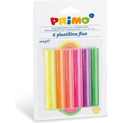 Primo Plastelína Fluo 6x17 g mix barev