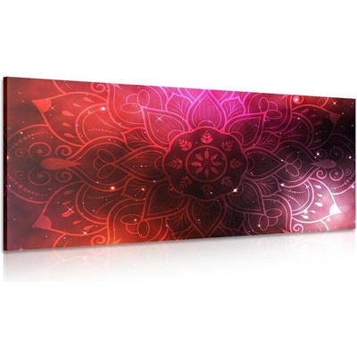 Obraz Mandala s galaktickým pozadím - 100x50