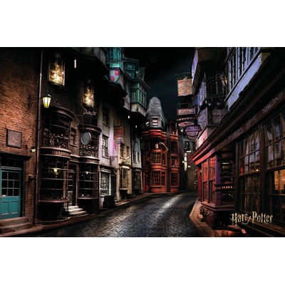 Plakát, Obraz - Harry Potter - Příčná ulice, 120 × 80 cm