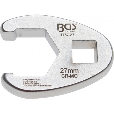 BGS technic Plochý otevřený klíč 12,5 mm 1/2" 27 mm BGS 1757-27