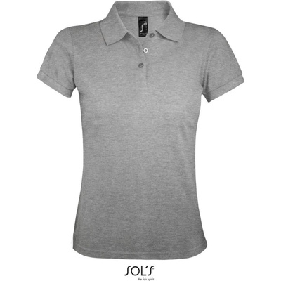 SOL's Collection Polokošile Prime Women krátký rukáv dámská COT-25057307701 Melír šedá
