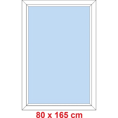 Soft Plastové okno 80x165 cm, FIX neotevíravé, Antracit struktura/bílá