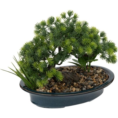 Atmosphera Umělá rostlina v květináči, bonsai, 25 cm zelená