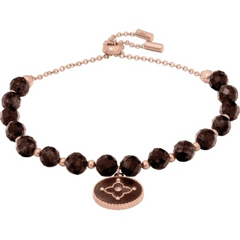 Pierre Lannier Luxusný pozlátený náramok s hnedou perleťou Tallia BJ24A1441