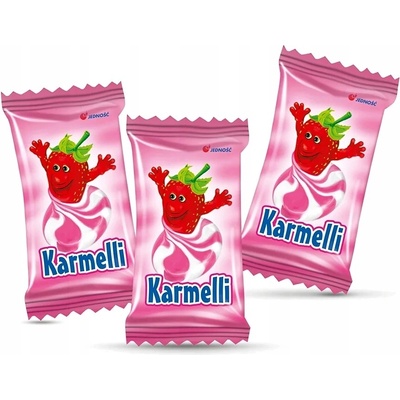 Jedność Karmelli Jahodovo-smetanové karamely 1 kg