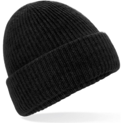 Beechfield pletená čepice B386 black Marl