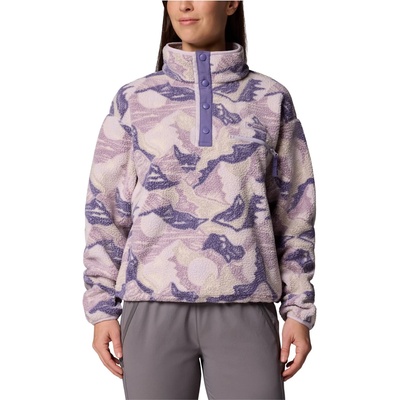 Columbia Дамски поларен пуловер Columbia Women's Helvetia II Printed Cropped Half Snap Fleece jumper - Lavender Pearl / Sunscape - размер XL (105-6166-0615)