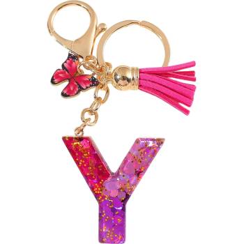 HARAHU Ключодържател Азбука - y / Розова / Пеперуда kp37969 (37969)