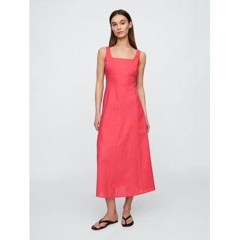 GAP Ленена миди рокля GAP GAP | Cherven | ЖЕНИ | XXS