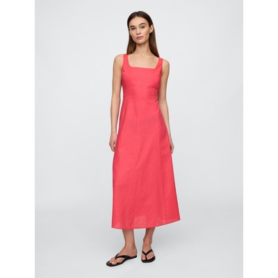 GAP Ленена миди рокля GAP GAP | Cherven | ЖЕНИ | XXS