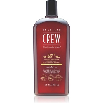 American Crew 3 in 1 Ginger + Tea 3 в 1 шампоан, балсам и душ гел за мъже 1000ml