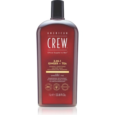 American Crew 3 in 1 Ginger + Tea 3 в 1 шампоан, балсам и душ гел за мъже 1000ml