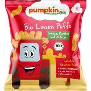 Pumpkin Organics Био пръчици от леща Pumpkin Organics - С домат и моркови, 20 g (202686) - baby