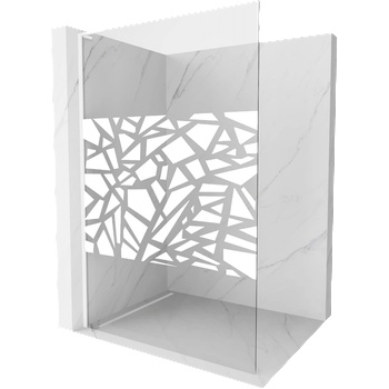 Mexen Kioto L душ преграда Walk-in 90 x 200 cm, бял мотив, бяла - 800-090-103-20-85 (800-090-103-20-85)