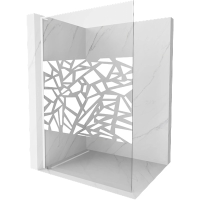 Mexen Kioto L душ преграда Walk-in 90 x 200 cm, бял мотив, бяла - 800-090-103-20-85 (800-090-103-20-85)