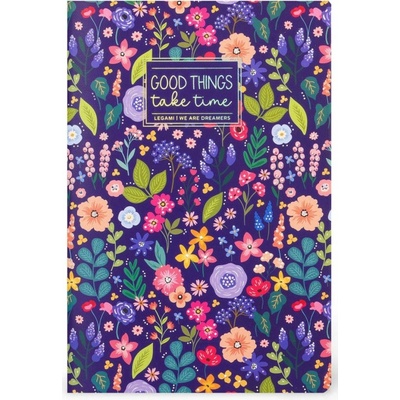 Legami Zápisník Plain Notebook Quaderno Medium Flowers