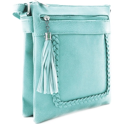 Světle modrá crossbody dámská kabelka Bakest