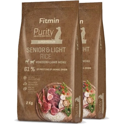 Fitmin Purity Senior & Light Rice Venison & Lamb 2 x 12 кг