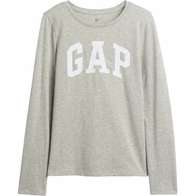 GAP V-FRCH LS Logo Tee šedá
