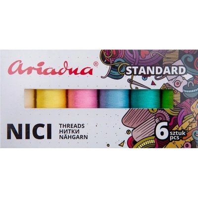 Sada nití Ariadna Standard Talia SPRING, 200 m cívka, 6 ks cívek