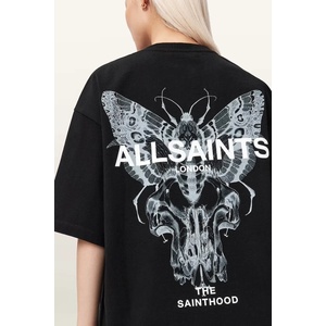 AllSaints уголемена тениска дамска от памук HALIS (W140JE)