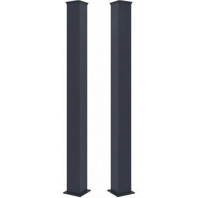 G21 Stĺpik pre bránku a bránu, 2 kusy 15x190 cm s patkou, antracitový
