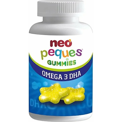 Neo Peques Omega 3 DHA veganské gumové bonbony s omega 3, cholinem + vitaminy B3, B6 a B12, 30 ks
