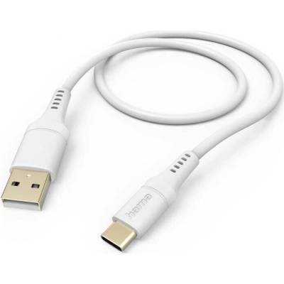Hama 00201571 Nabíjací USB USB 2.0 USB-A zástrčka USB-C ® zástrčka 1,5m bílý