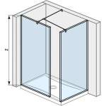 Jika Pure - Walk In ъгъл, 2 стени 78x200 см и 884x200 см, с обработка Jika Perla Glass H2684260026681 (H2684260026681)