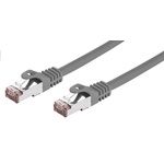 C-Tech Кабел C-TECH CB-PP6F-1 patchcord Cat6, FTP, сив, 1 м (CB-PP6F-1)