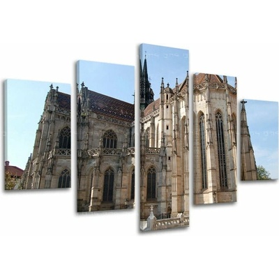 Obraz Dómu svätej Alžbety v Košiciach na plátne — 5-dielny set - 100x80 cm