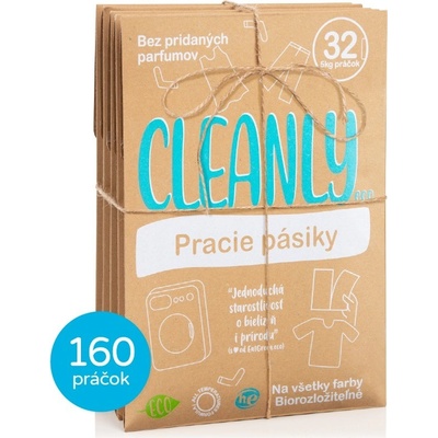 CleanlyEco Pracie pásiky na 5x32 praní bez vône