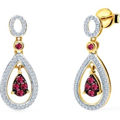 SAVICKI Обеци savicki: злато. рубини. диаманти