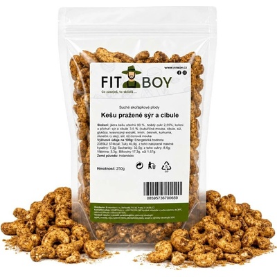 FITBOY Kešu pražené sýr a cibule 250 g
