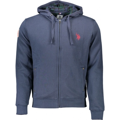 US Polo Assn pánska mikina na zips modrá