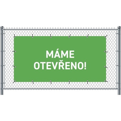 Jansen Display Standardní banner na plototevřeno čeština zelené, 2000 x 1000 mm