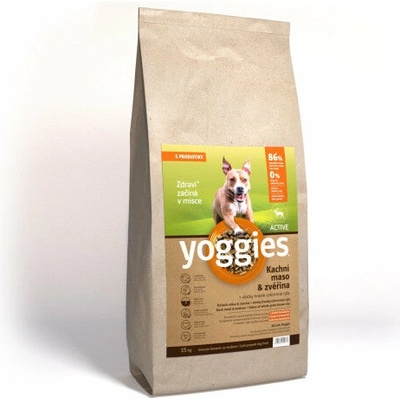 Yoggies Active lisované za studena s probiotiky Kachní mäso & divina 15 kg
