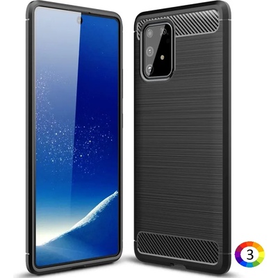 Samsung Galaxy A91/S10 Lite Удароустойчив Carbon Fiber Калъф и Протектор